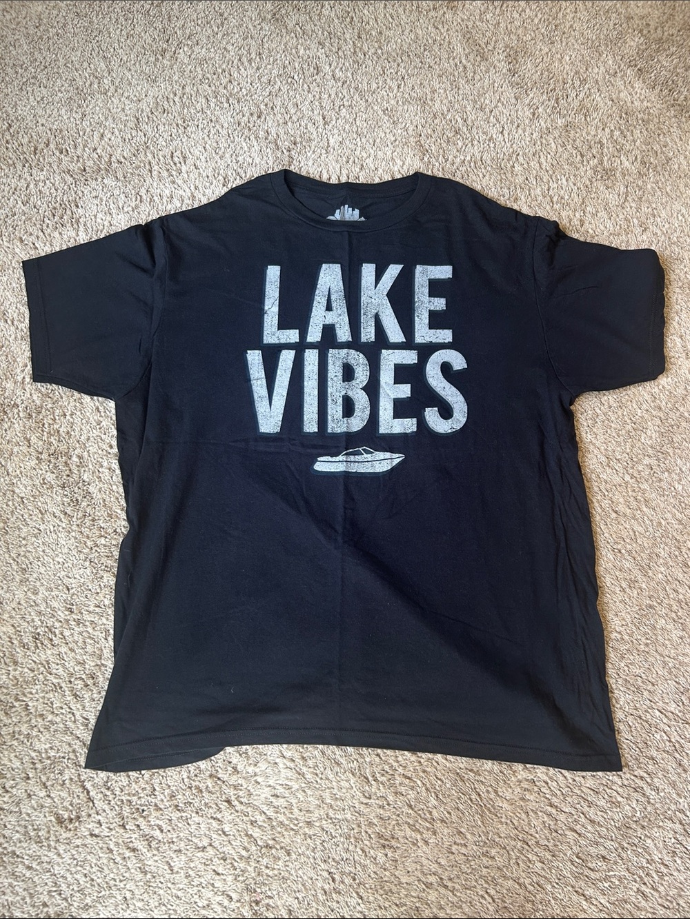 Lake Vibes Black Graphic Tee